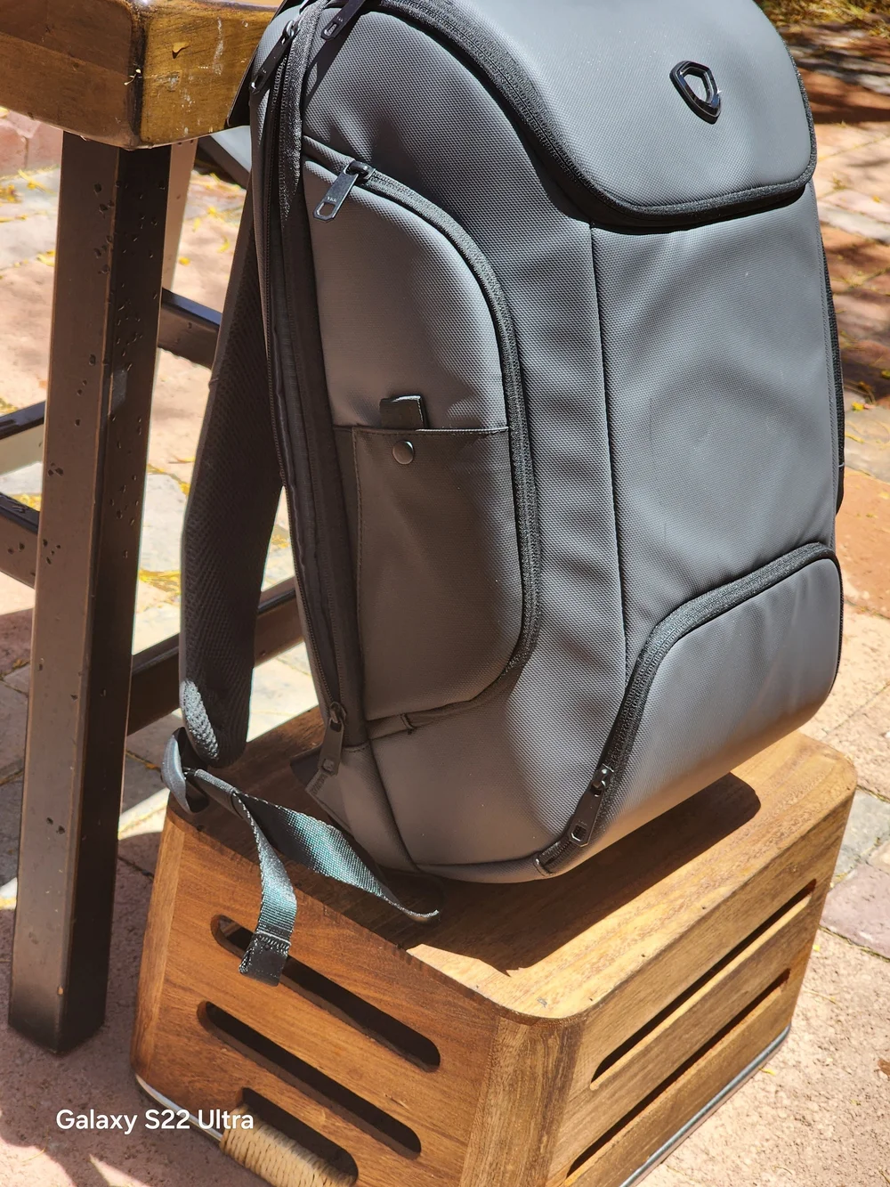 Traveler Choice Gray Breenon Unisex Multi-Compartment Spacious Travel Backpack